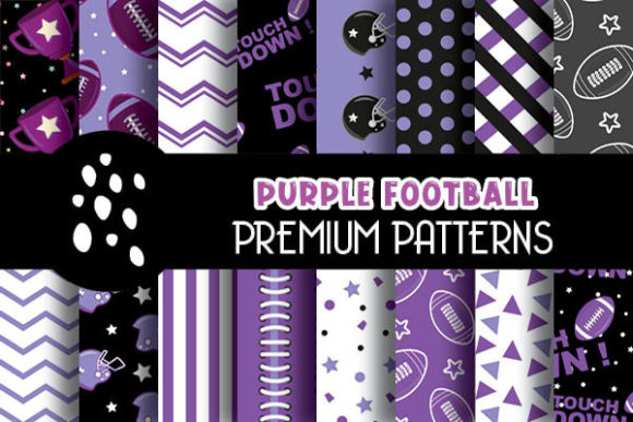 Download Purple Football Digital Papers Patterns - Premium Resources