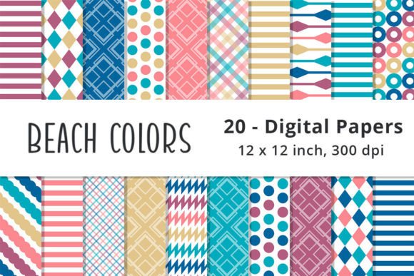 Download Beach Color Background Design Paper Pack - Beach Collection