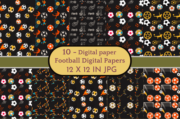 Download Football Digital Papers Patterns - Football digital papers Collection