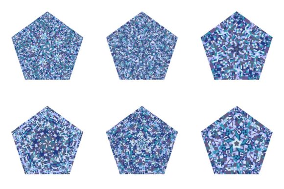 Download Isolated Tiled Pentagon Symbol Set - Tile Collection