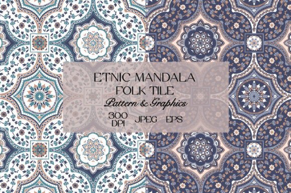 Download Ethnic Mandala Tile Pattern - Tile Collection