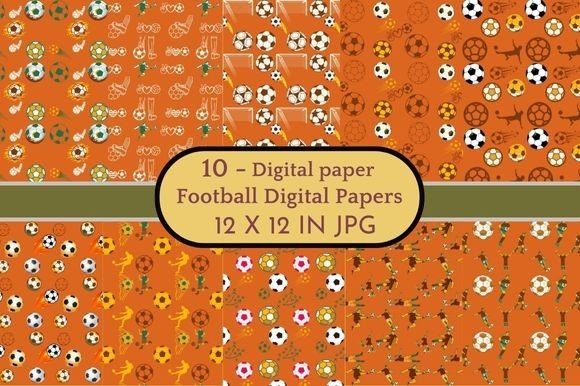 Download Football Digital Papers Patterns - Football digital papers Collection