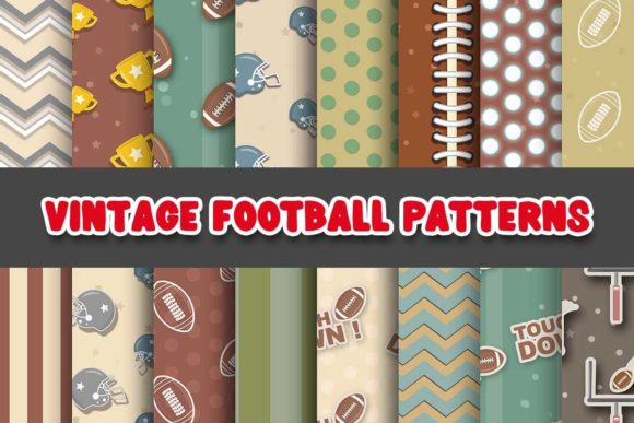 Download Vintage Football Digital Papers Patterns - Football digital papers Collection