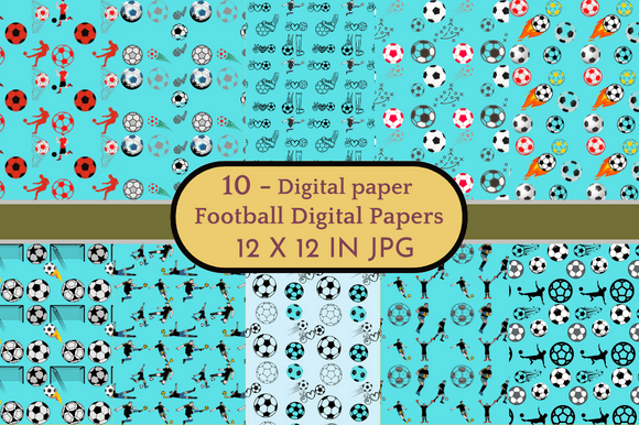 Download Football Digital Papers Patterns - Football digital papers Collection