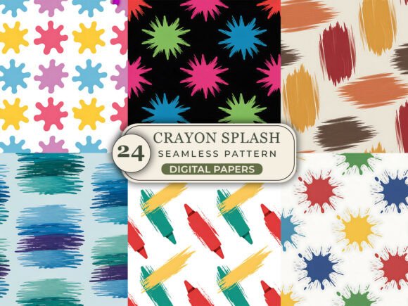 Download Crayon Splash &amp; Kids Art Pattern - Premium Resources