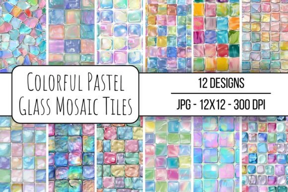 Download Colorful Pastel Glass Mosaic Tiles - Tile Collection
