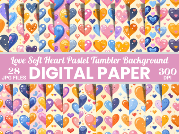 Download Love Heart Pastel for Tumbler Background - Love Collection