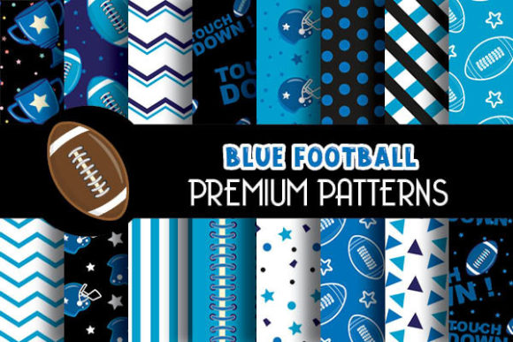 Download Blue Football Digital Papers Patterns - Football digital papers Collection