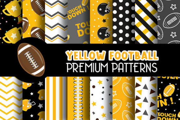 Download Yellow Football Digital Papers Patterns - Premium Resources