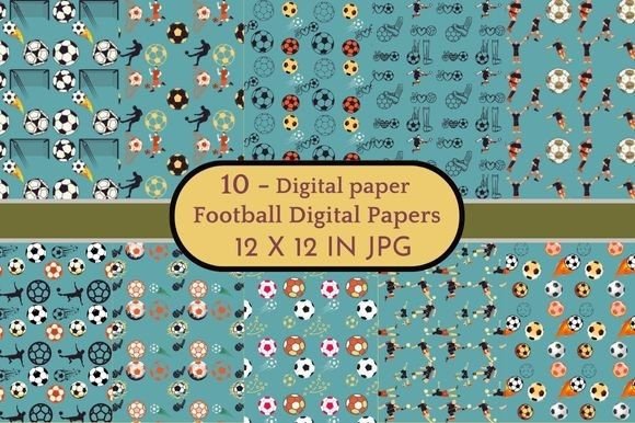 Download Football Digital Papers Patterns - Football digital papers Collection