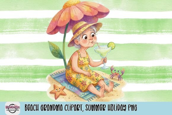 Download Beach Grandma Clipart, Summer Holiday PNG - Beach Collection